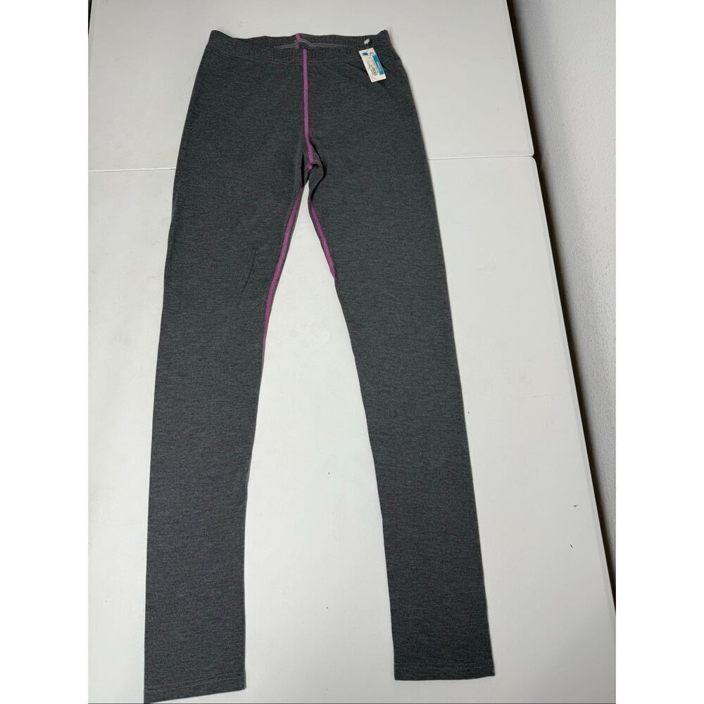 NWT KTEC Technosoft Women’s Gray Leggings Size M Pink Trim Made in Italy